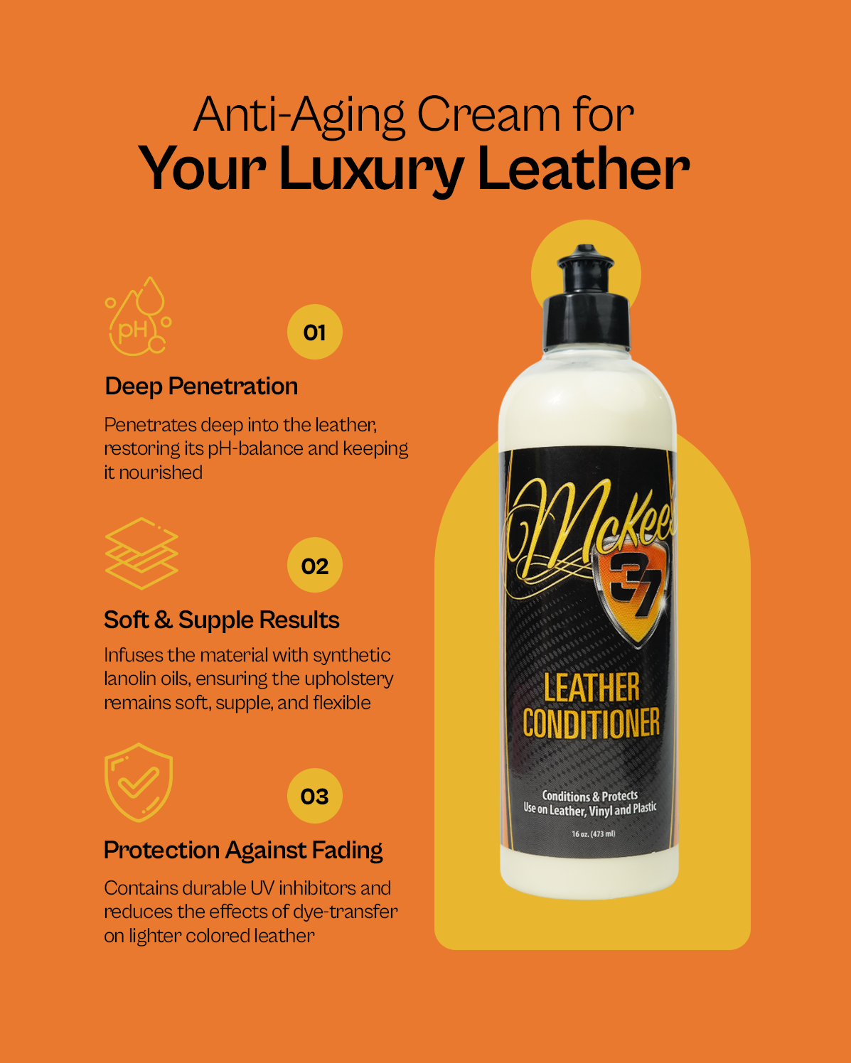 Leather Conditioner conditions & Protect